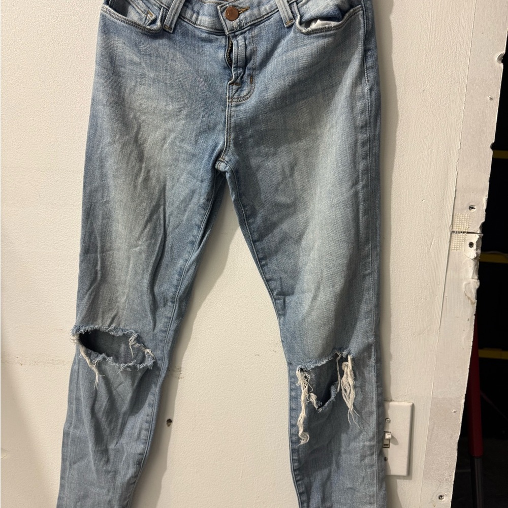 J Brand Light Blue Distressed Skinny Jeans